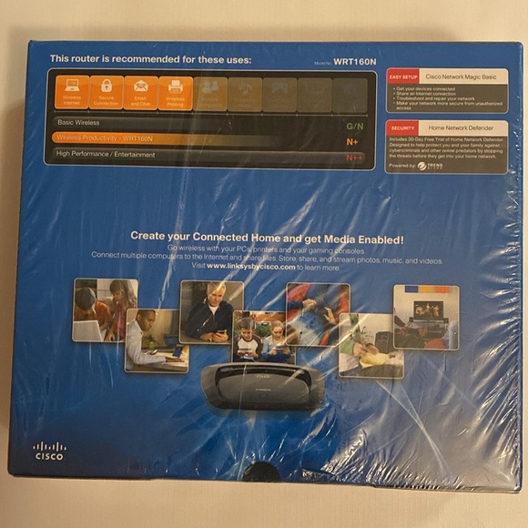 Linksys by Cisco WRT160N Wireless-N Broadband Router New Factory Sealed - Picture 2 of 8